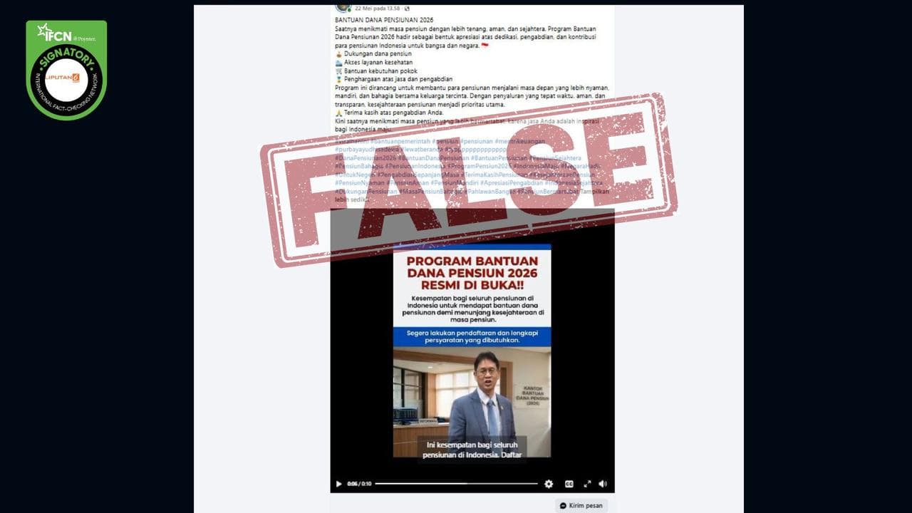 Kemenkeu Tegaskan Video Menkeu Purbaya Soal Bantuan Dana Pensiun 2026 adalah Hoaks Deepfake
