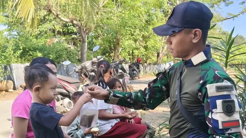 Yonarmed 12 Kostrad Dukung Posyandu dan Pencegahan Stunting di Wilayah Perbatasan Belu
