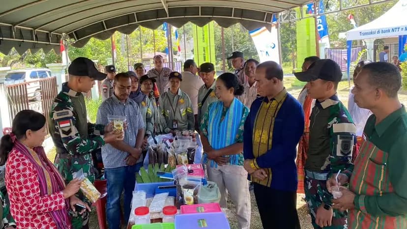 Yonarmed 12 Kostrad Dorong Ekonomi Warga Perbatasan Melalui Edukasi UMKM Tempe dan Keripik Pisang
