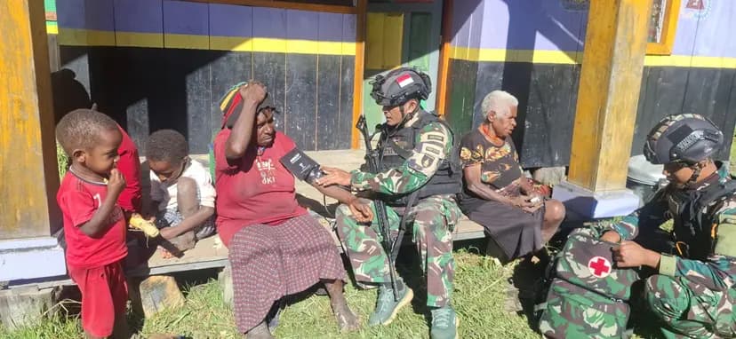 Satgas Yonif 511/DY Gelar Layanan Kesehatan Keliling di Lanny Jaya, Perkuat Akses Kesehatan dan Kepedulian kepada Warga