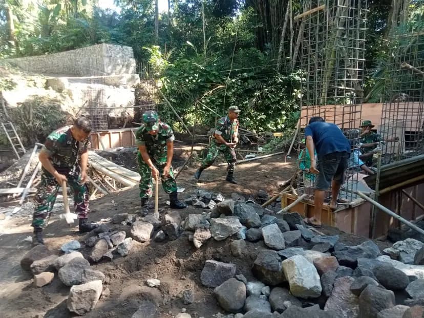 Kodim 0732/Sleman Bangun Jembatan Merah Putih, Perkuat Konektivitas dan Percepat Mobilitas Warga