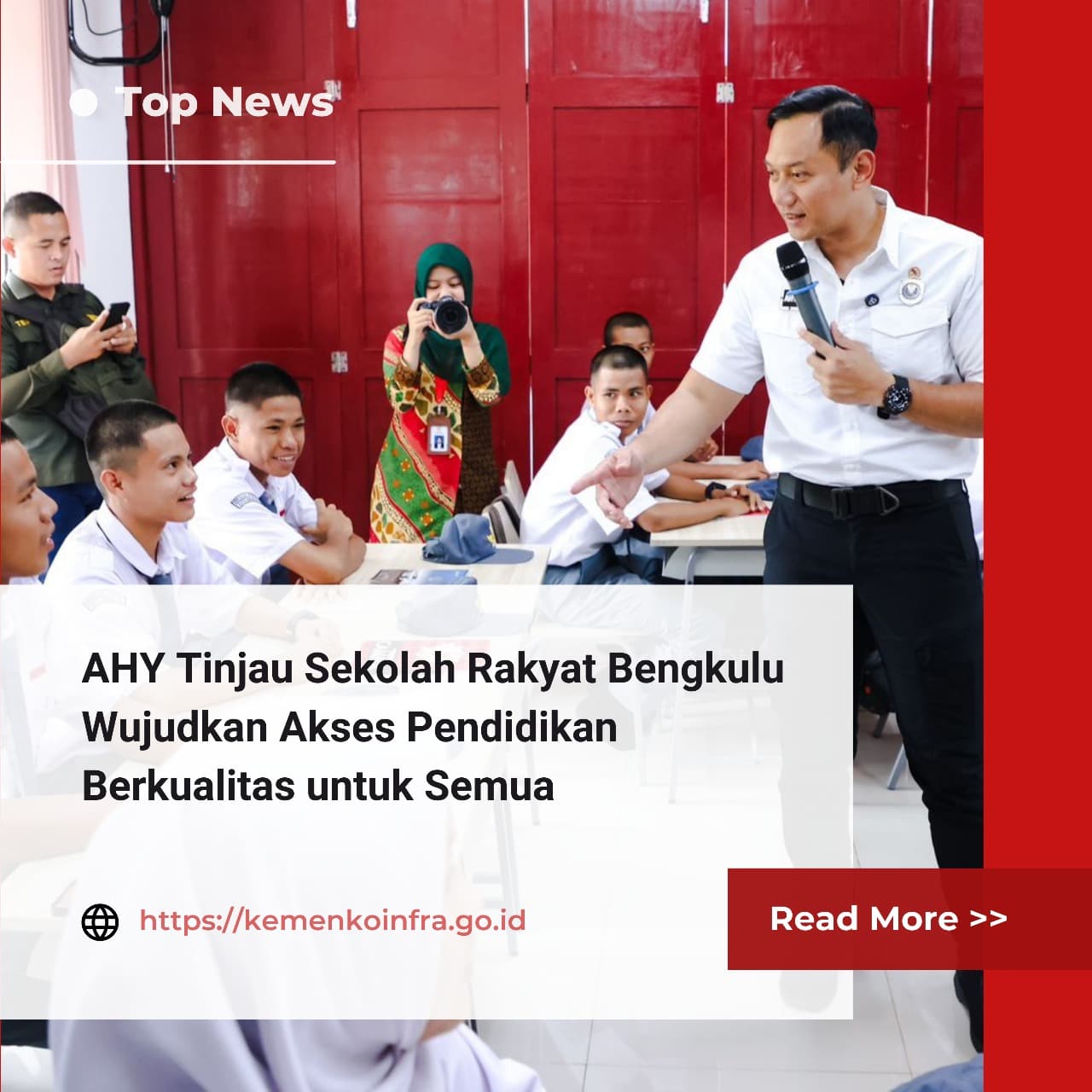 AHY Tinjau Sekolah Rakyat Bengkulu Wujudkan Akses Pendidikan Berkualitas untuk Semua