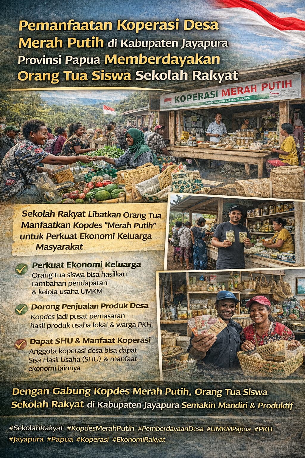 Pemanfaatan Koperasi Desa Merah Putih di Kabupaten Jayapura Provinsi Papua Memberdayakan Orang Tua Siswa Sekolah Rakyat
