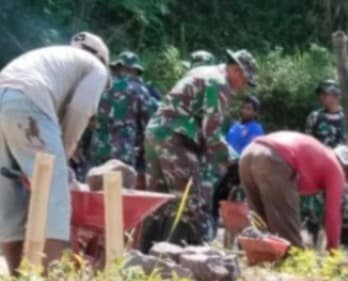 Kemanunggalan TNI dan Masyarakat Terlihat Kuat Saat Pra TMMD Reguler ke-127 di Wonogiri