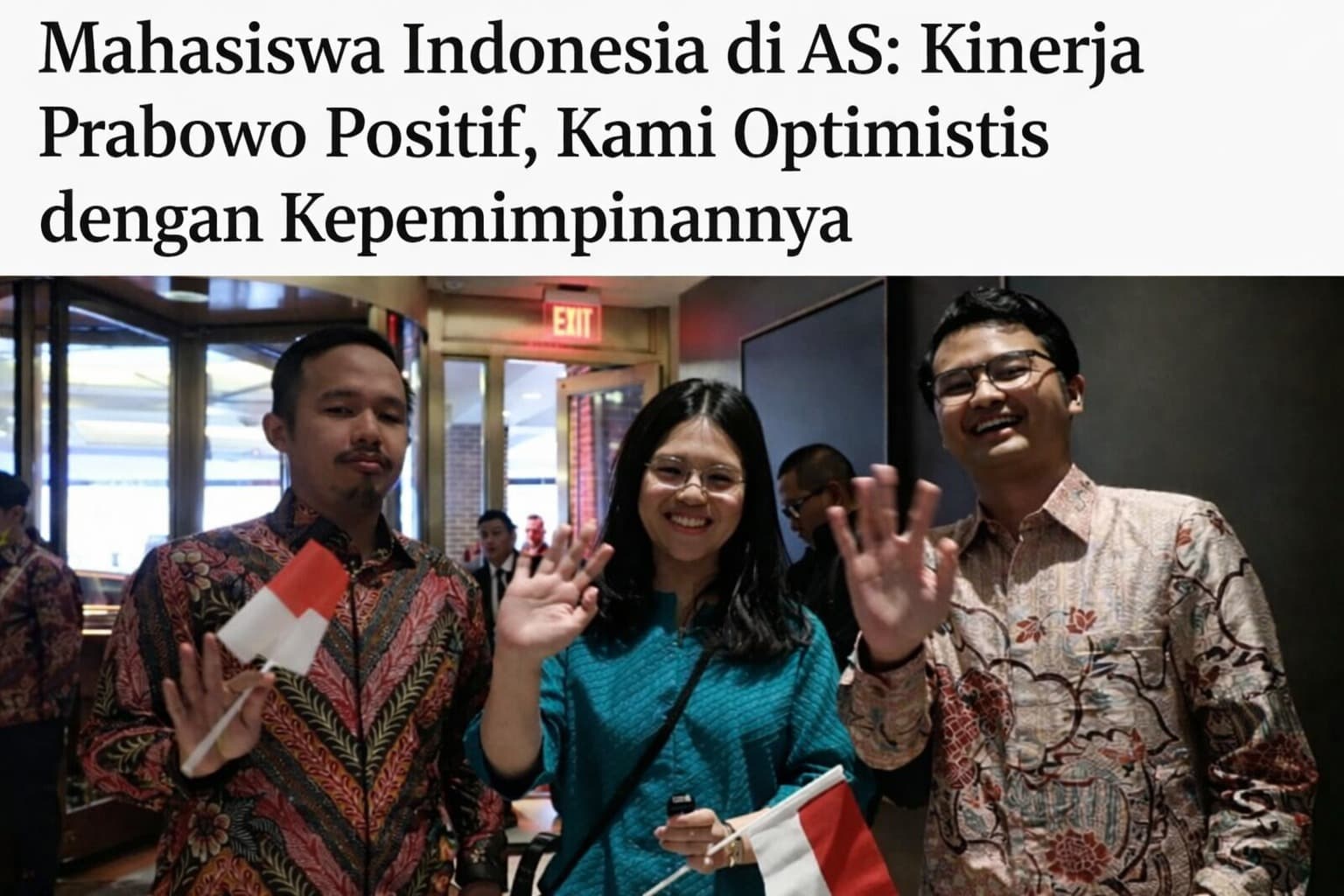 Mahasiswa Indonesia di AS Nilai Kinerja Presiden Prabowo Positif, Optimistis terhadap Kepemimpinannya
