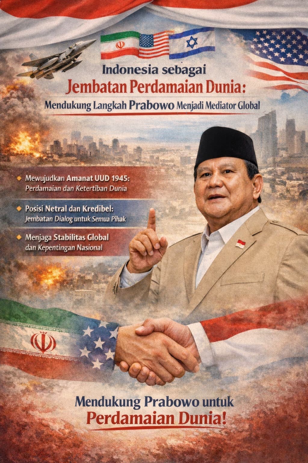 Indonesia sebagai Jembatan Perdamaian Dunia: Mendukung Langkah Prabowo Menjadi Mediator Global