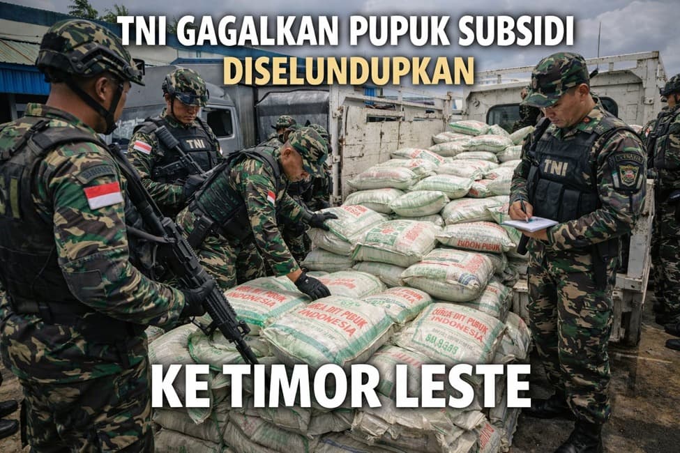 TNI Gagalkan Pupuk Subsidi Diselundupkan ke Timor Leste