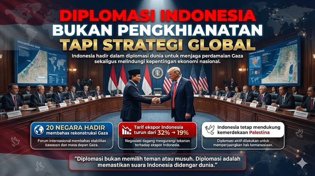 Diplomasi Indonesia Bukan Pengkhianatan Melainkan Upaya Realistis Menjaga Kepentingan Nasional dan Peran Perdamaian Global