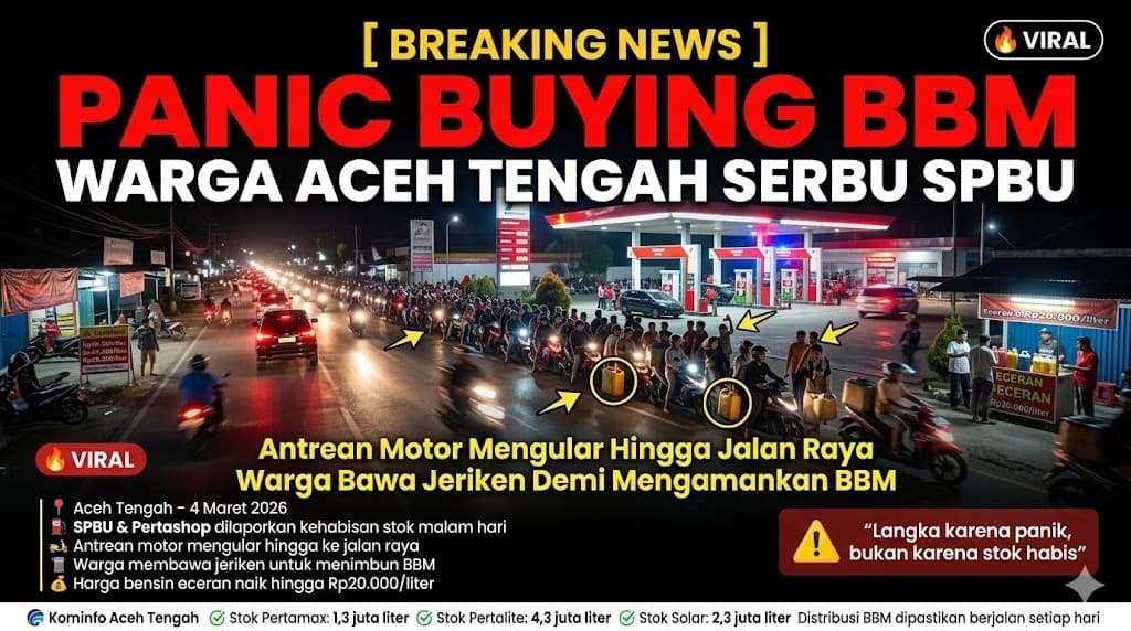 Kepanikan Warga Aceh Tengah Memburu BBM Menjadi Pengingat Pentingnya Informasi Publik yang Jelas dan Kepercayaan pada Sistem Distribusi Energi