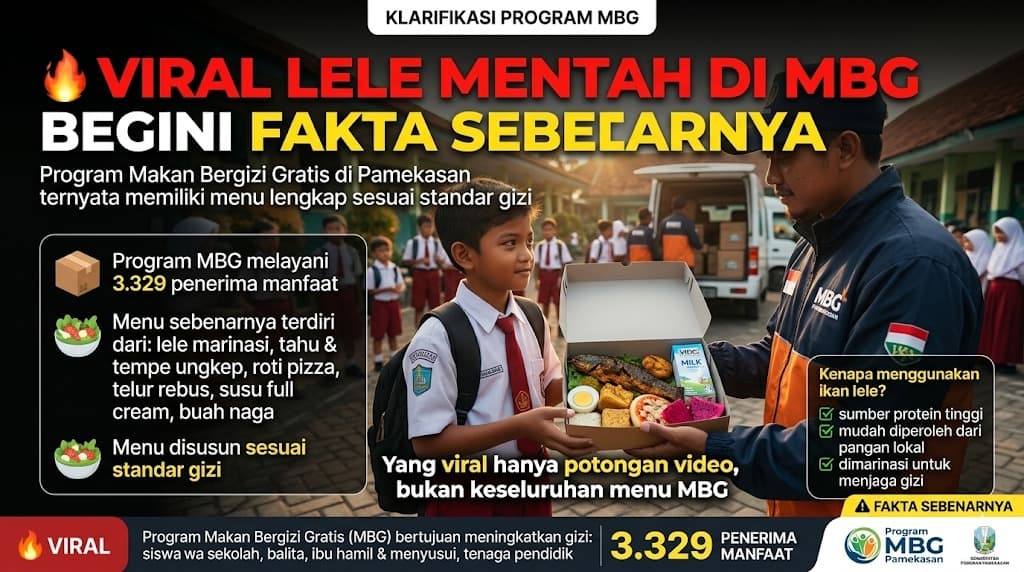 Begini Fakta Sebenarnya di Balik Video Viral Lele Mentah dalam Program Makan Bergizi Gratis di Pamekasan