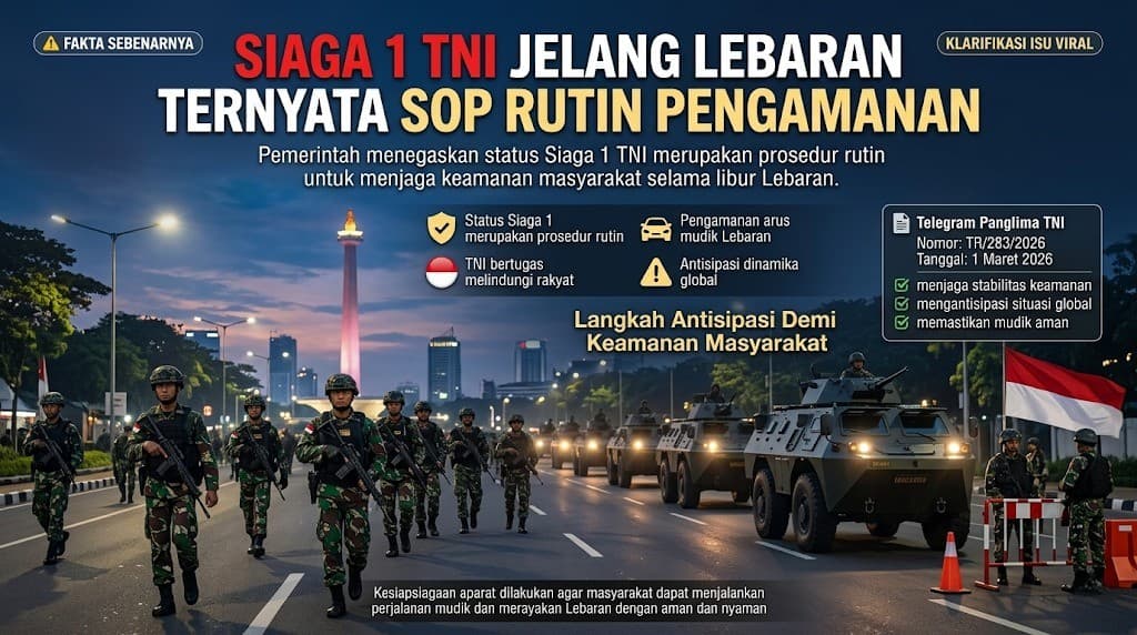 Penetapan Siaga Satu TNI Menjelang Lebaran Menjadi Langkah Rutin untuk Menjaga Keamanan dan Ketenteraman Masyarakat