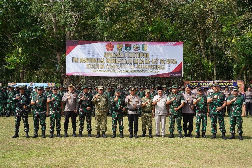 Pangdam Tuanku Tambusai dan Kapolda Riau Tunjukkan Soliditas TNI–Polri dalam Penutupan TMMD ke-127