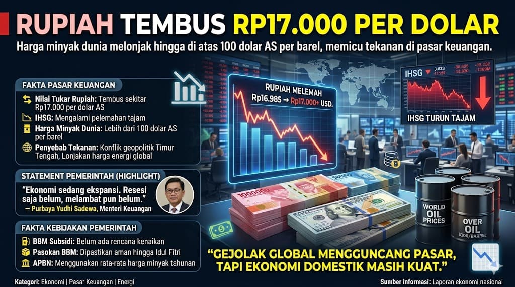 Gejolak Rupiah dan IHSG di Tengah Lonjakan Harga Minyak Dunia Namun Pemerintah Pastikan Ekonomi Indonesia Tetap Kuat