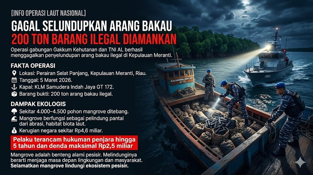 Satgas gabungan pemerintah gagalkan penyelundupan arang bakau demi menjaga kelestarian ekosistem pesisir Indonesia