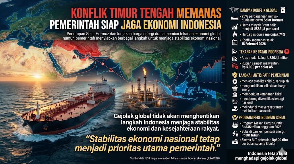 Langkah Antisipatif Pemerintah Menjaga Stabilitas Ekonomi Indonesia di Tengah Dampak Konflik Iran Amerika Serikat