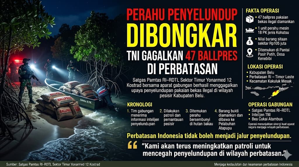 Aksi Sigap TNI di Perbatasan Gagalkan Penyelundupan Ballpres dan Tegaskan Komitmen Menjaga Kedaulatan Wilayah