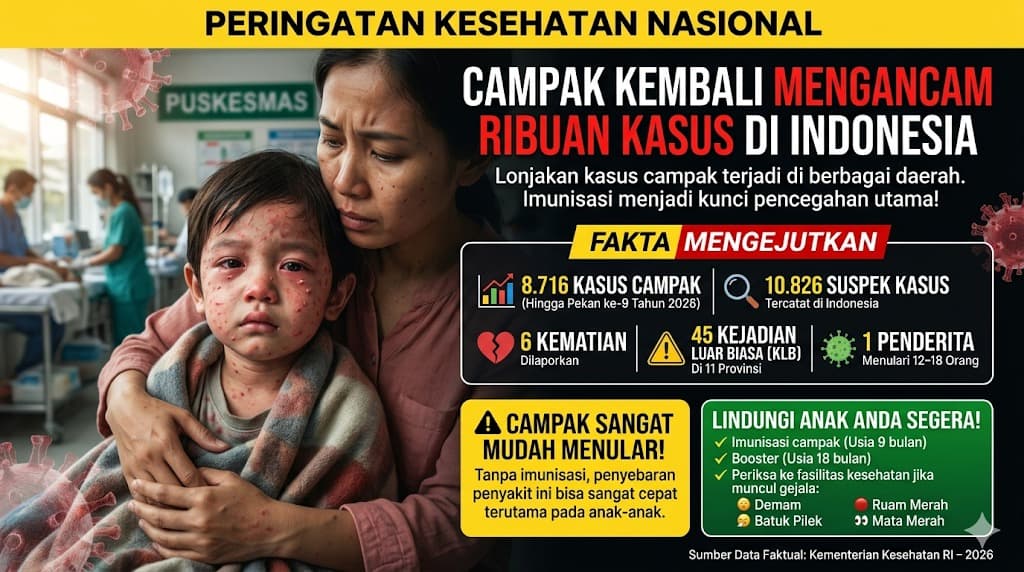 Lonjakan Kasus Campak Mengingatkan Pentingnya Imunisasi dan Kewaspadaan Kesehatan Masyarakat