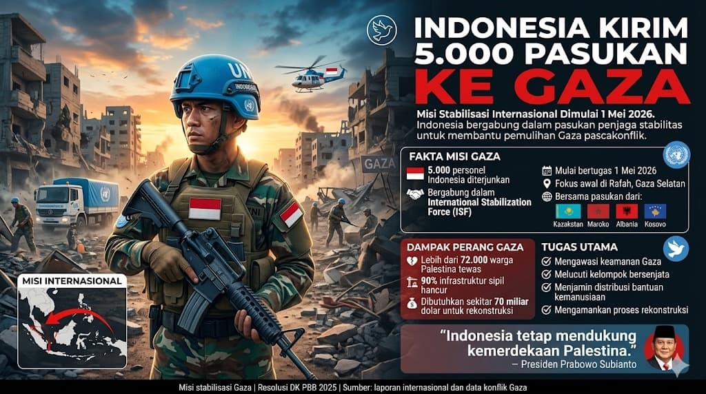 Langkah Besar Indonesia Mengirim Pasukan Perdamaian ke Gaza Demi Menjaga Stabilitas dan Harapan Kemerdekaan Palestina