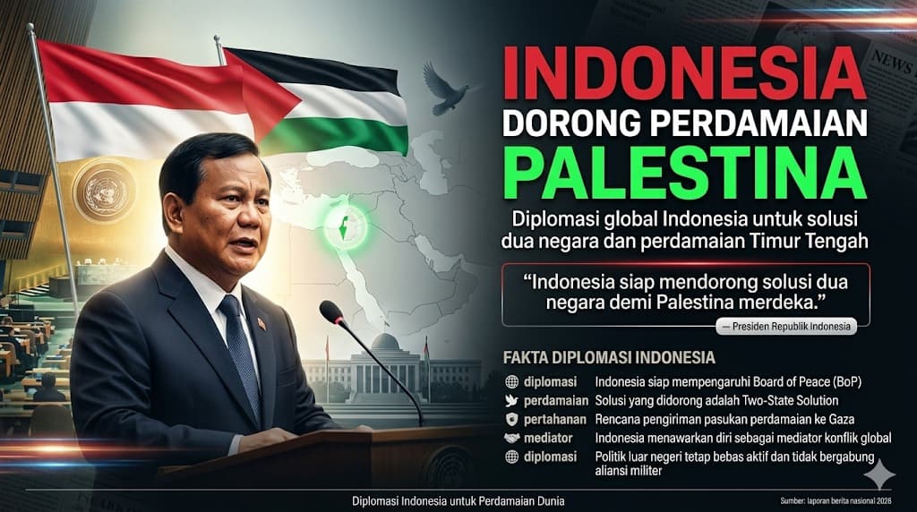 Keyakinan Indonesia Mendorong Jalan Damai bagi Palestina Melalui Diplomasi Global
