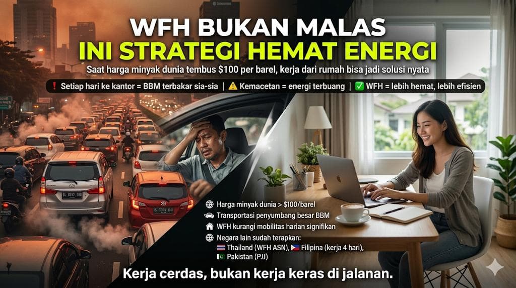 Jakarta Menimbang WFH Sebagai Jalan Sunyi Menyelamatkan Energi di Tengah Gejolak Dunia