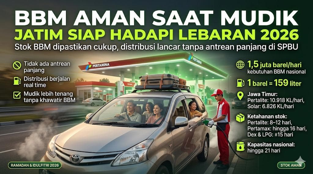 Jawa Timur Menjamin Ketersediaan BBM di Tengah Lonjakan Mudik Lebaran dan Kebutuhan Energi Nasional yang Terus Meningkat