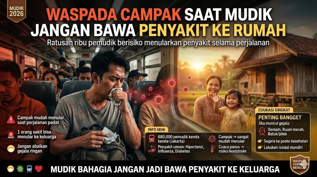 Waspadai Ancaman Campak di Tengah Lonjakan Mudik yang Berisiko Menular ke Keluarga di Kampung Halaman