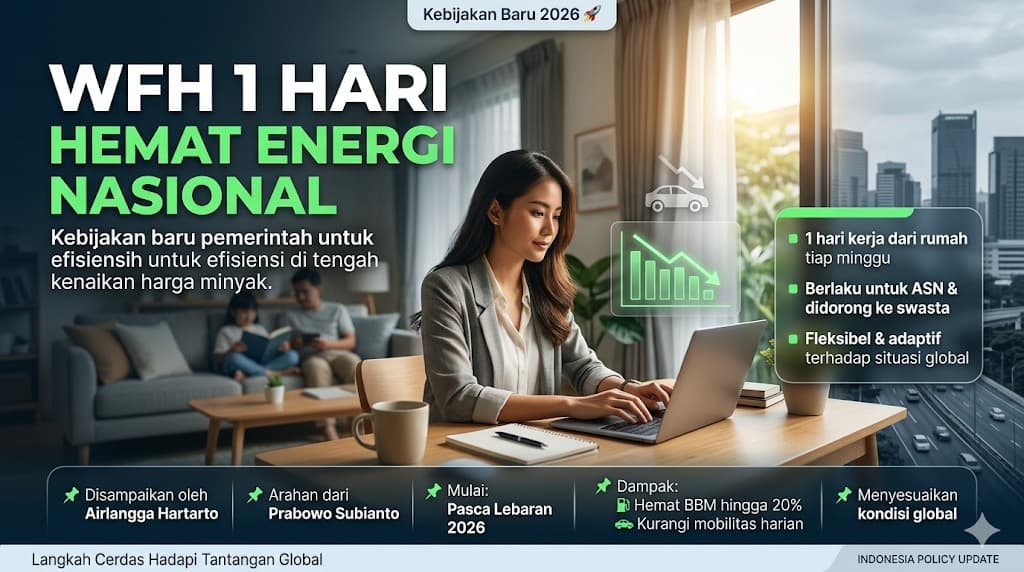Kebijakan WFH sebagai Strategi Adaptif Pemerintah Hadapi Krisis Global dan Jaga Efisiensi Nasional