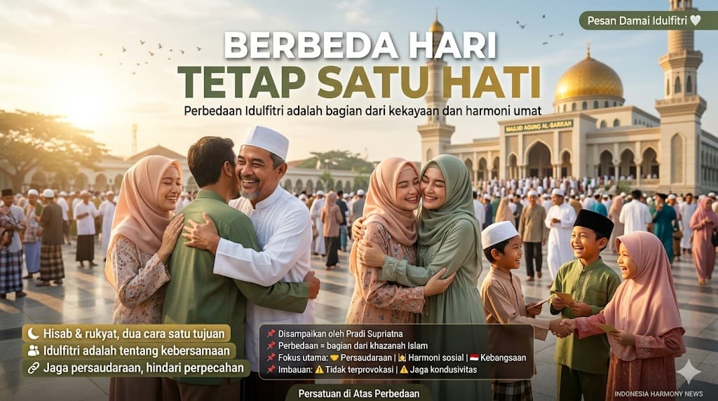 Perbedaan Idulfitri sebagai Jalan Memperkuat Harmoni dan Persatuan Bangsa Indonesia