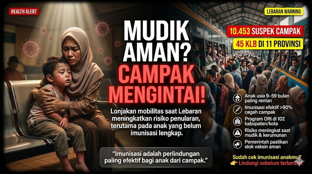 Pemerintah Berusaha Melindungi Generasi Muda dari Ancaman Campak di Tengah Lonjakan Mobilitas Lebaran