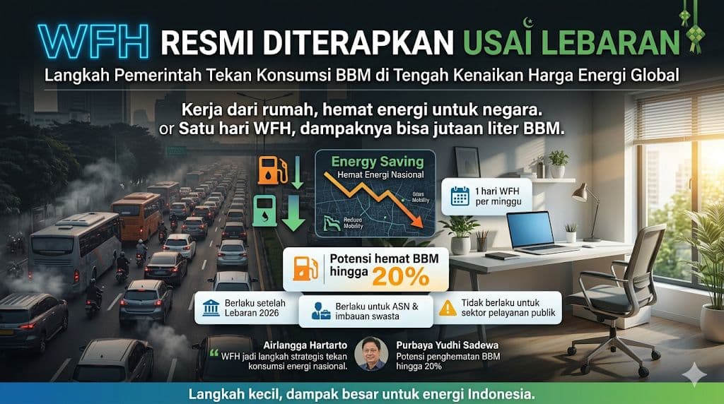Kebijakan WFH Usai Lebaran Jadi Strategi Pemerintah Tekan Konsumsi BBM Tanpa Ganggu Pelayanan Publik