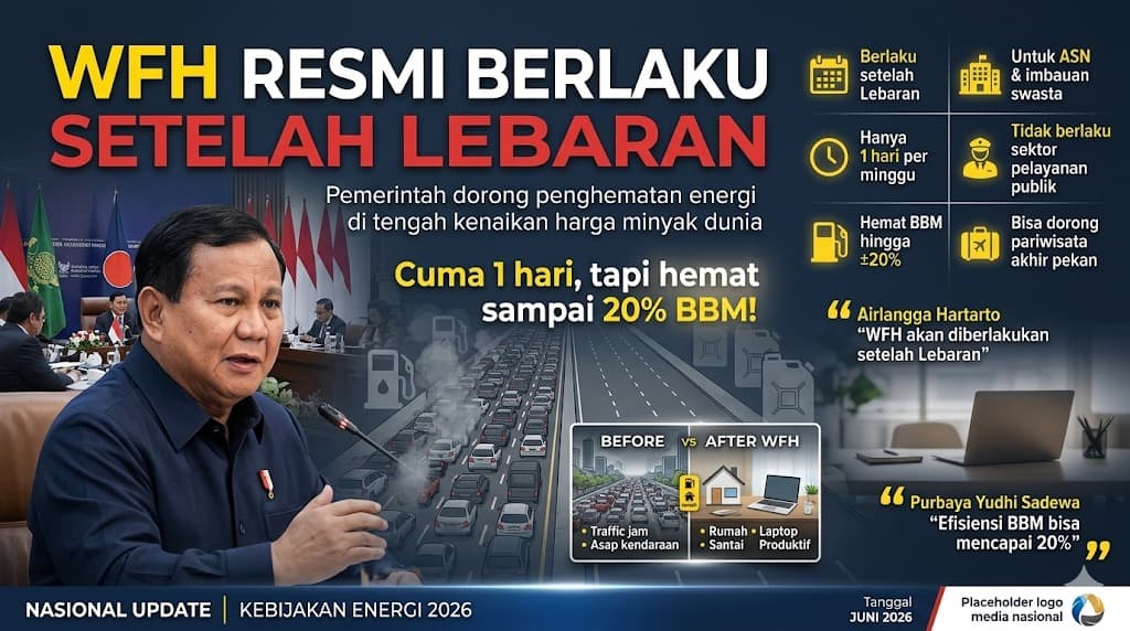 Kebijakan WFH Setelah Lebaran Langkah Kecil yang Menjadi Strategi Besar Menghemat Energi Nasional