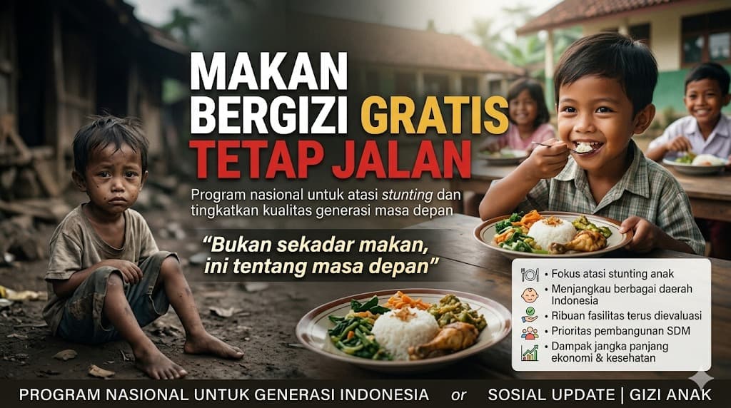 Prabowo Subianto Tegaskan Program Makan Bergizi Gratis Tetap Jalan Demi Masa Depan Anak Bangsa di Tengah Tekanan Fiskal
