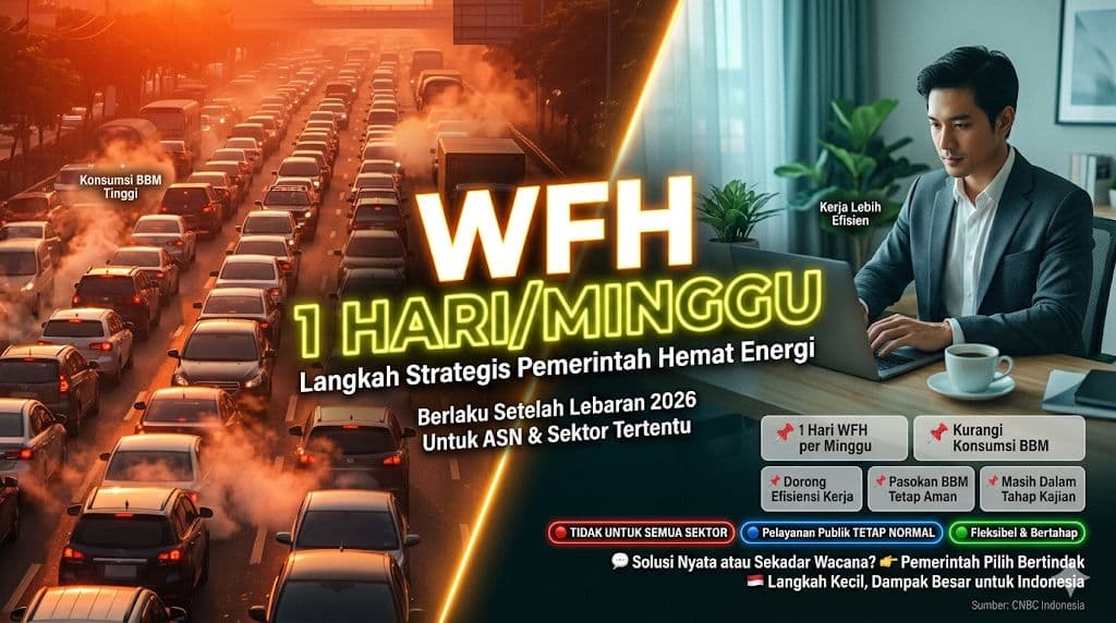 Kebijakan WFH Satu Hari Per Minggu Langkah Cerdas Pemerintah Dorong Efisiensi Energi dan Transformasi Dunia Kerja Nasional