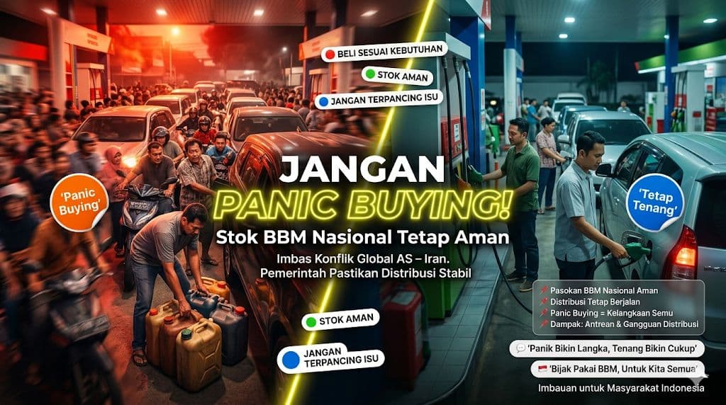 Imbas Perang AS Iran Pemerintah Pastikan Stok Aman Masyarakat Diminta Tidak Panic Buying BBM