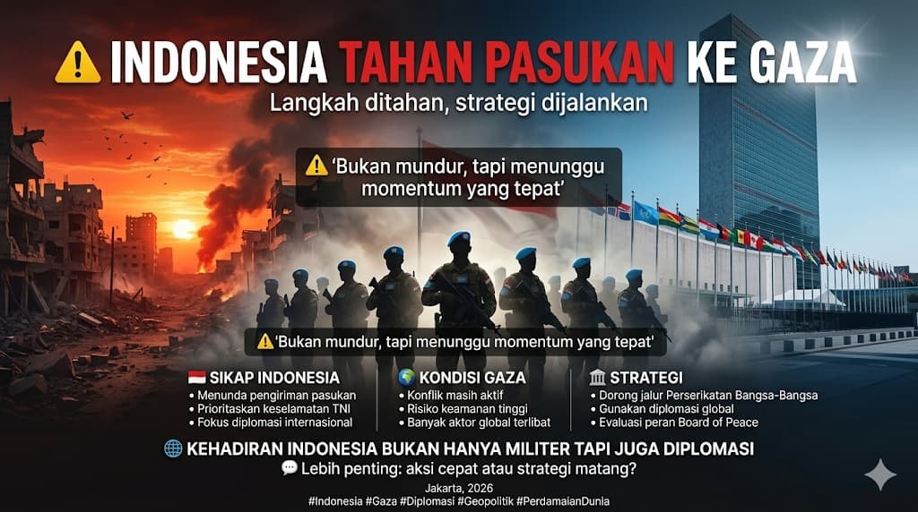 Indonesia Tahan Pasukan ke Gaza: Antara Kewaspadaan dan Strategi Diplomasi Global
