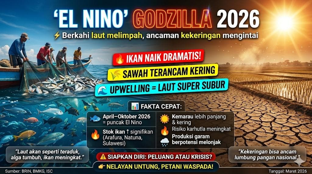 El Nino ‘Godzilla’ Diprediksi Dongkrak Stok Ikan, Pemerintah Didorong Bergerak Cepat