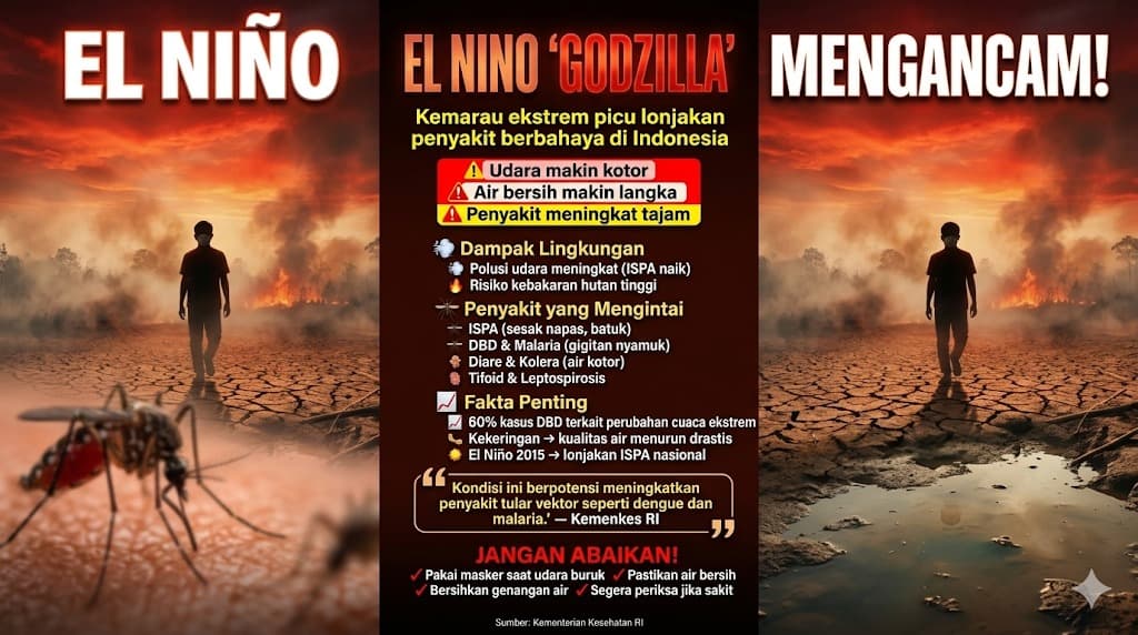 El Nino ‘Godzilla’ Ancam Kesehatan Masyarakat, Kemenkes Ingatkan Lonjakan Risiko Penyakit