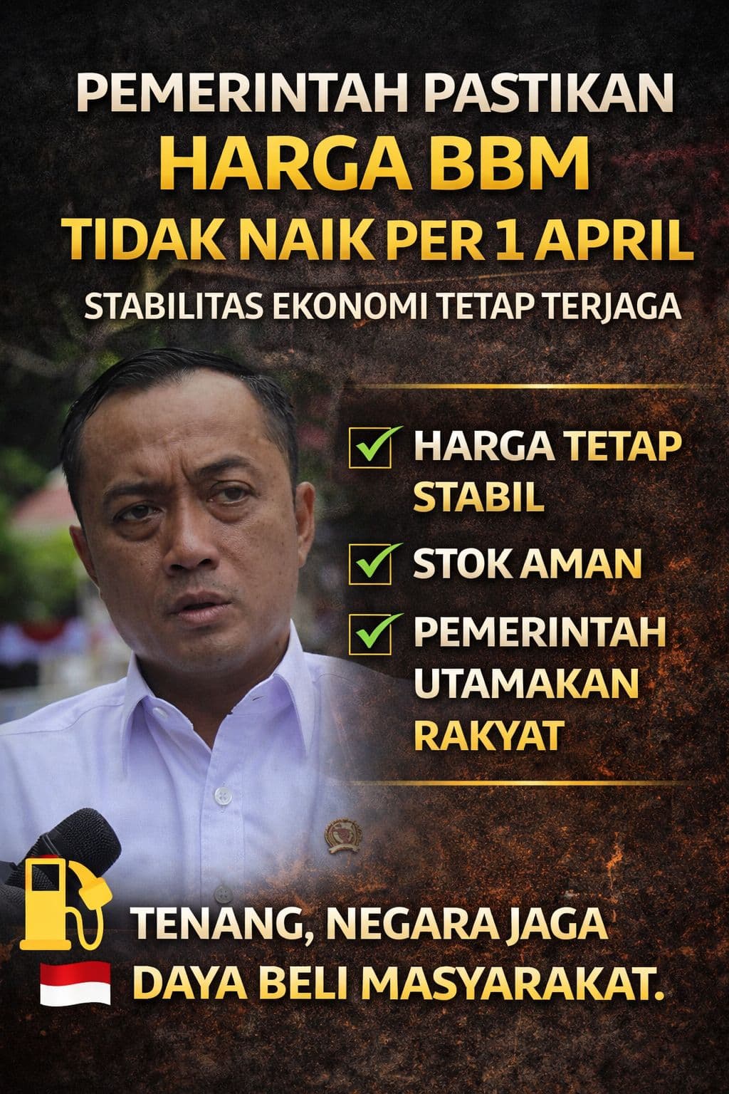 Pemerintah Pastikan Harga BBM Tidak Naik per 1 April, Stabilitas Ekonomi Tetap Terjaga