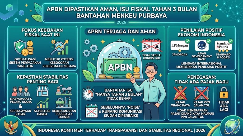 APBN Dipastikan Aman, Menkeu Purbaya Bantah Isu Fiskal Hanya Bertahan Tiga Bulan