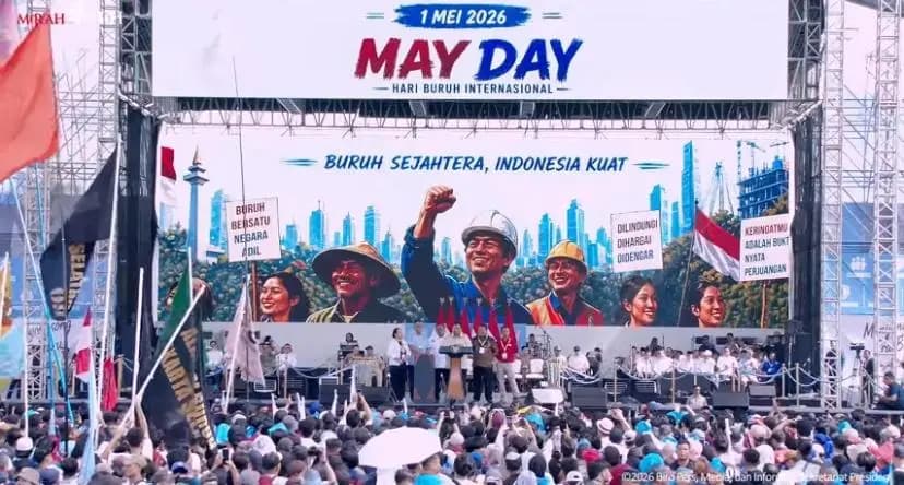 May Day 2026 di Monas Berlangsung Damai, Cerminkan Transformasi Gerakan Buruh