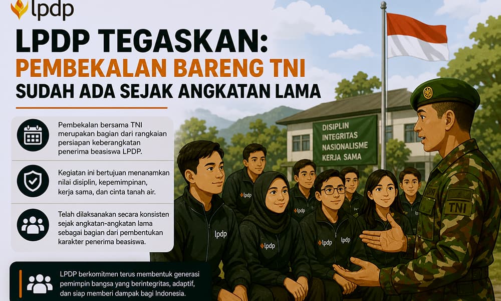 TNI Bekali Awardee LPDP di Halim, Fokus Penguatan Mental dan Disiplin