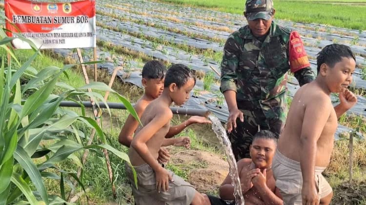 TMMD Kodim 0718/Pati Hadirkan Sumur Bor untuk Warga Desa Godo