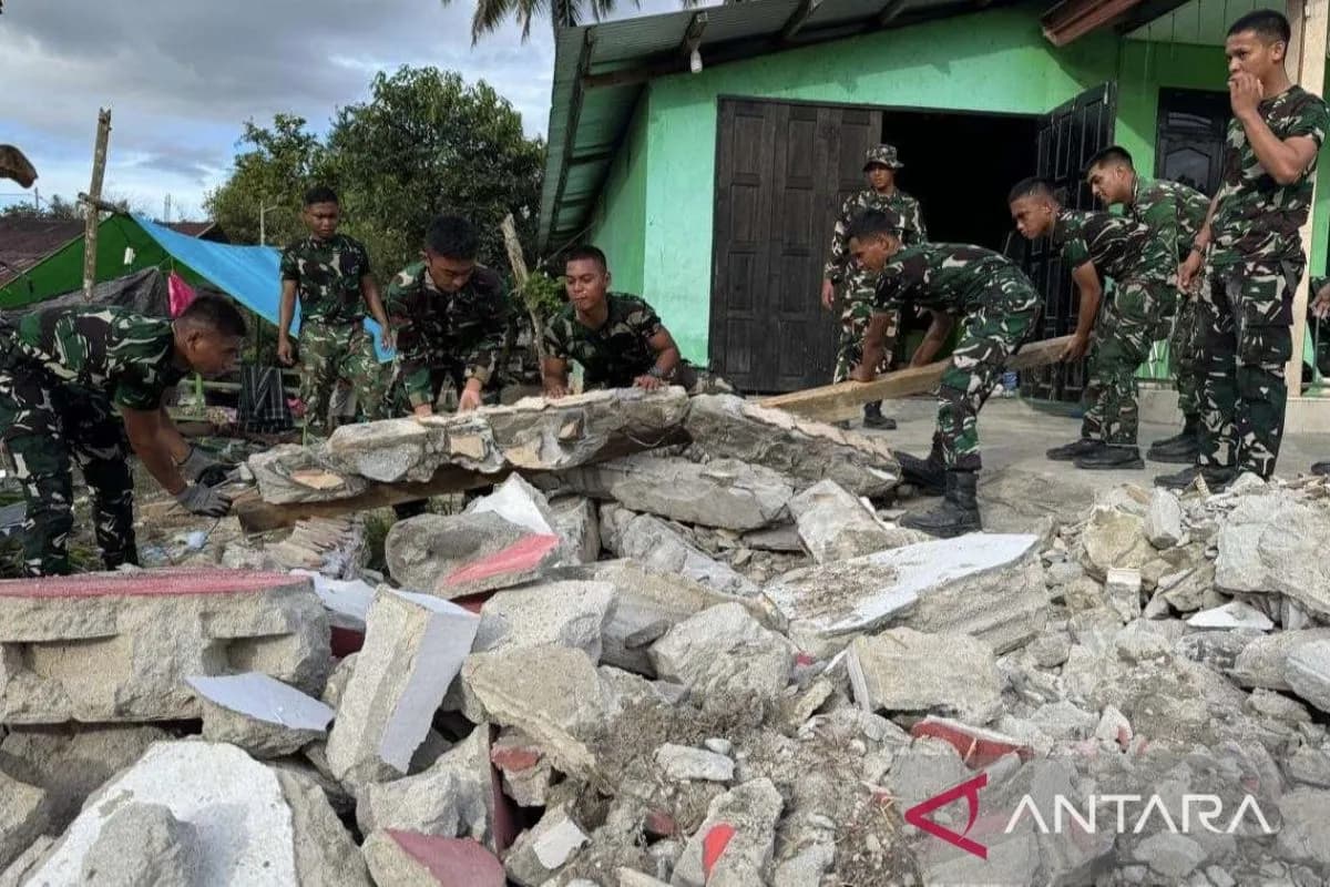 Kodim 1306/Kota Palu Kerahkan 250 Personel Bantu Penanganan Gempa Sigi
