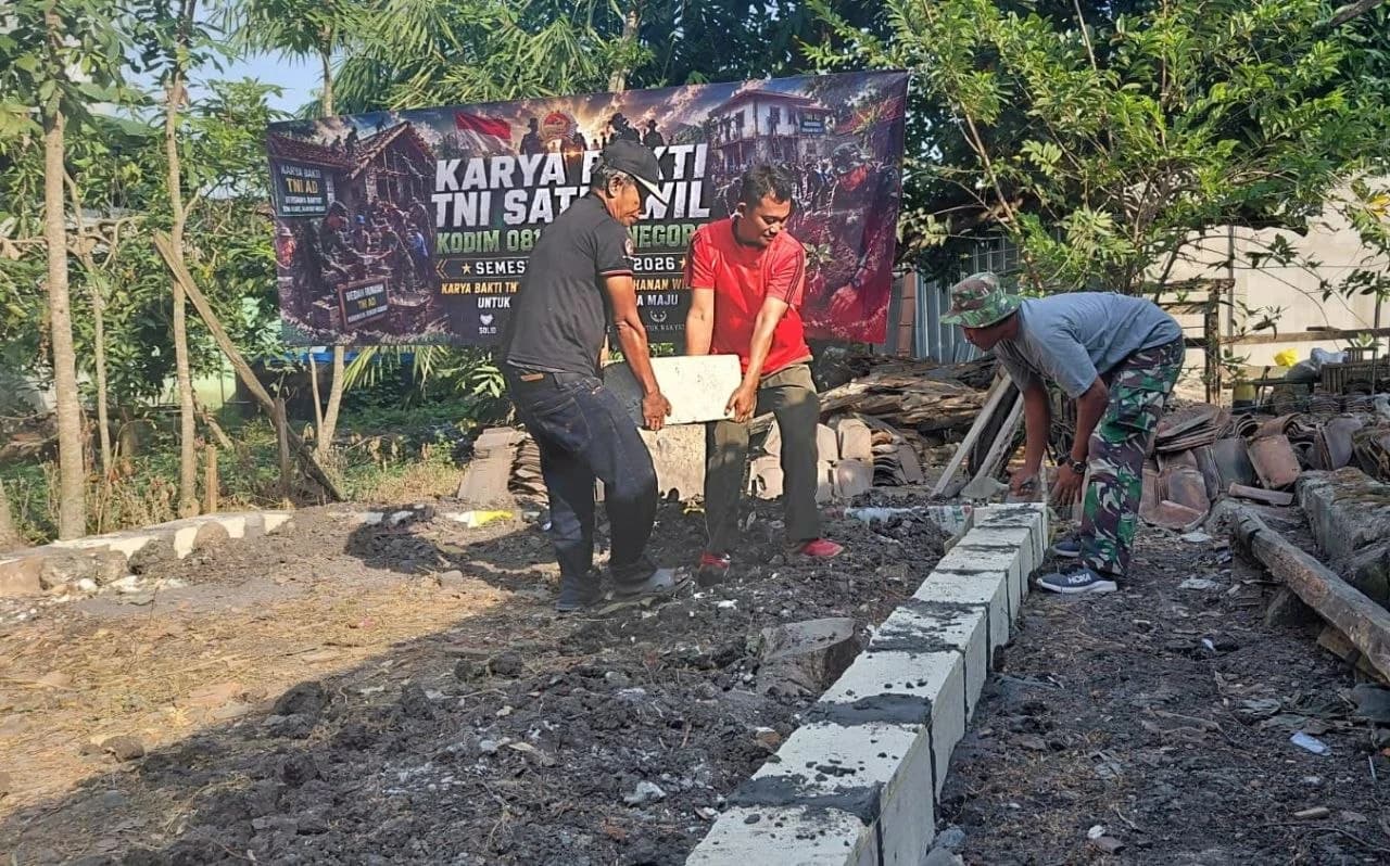 Kodim 0813 Bojonegoro Bangun Rumah Layak Huni untuk Warga, Perkuat Kemanunggalan TNI dan Rakyat