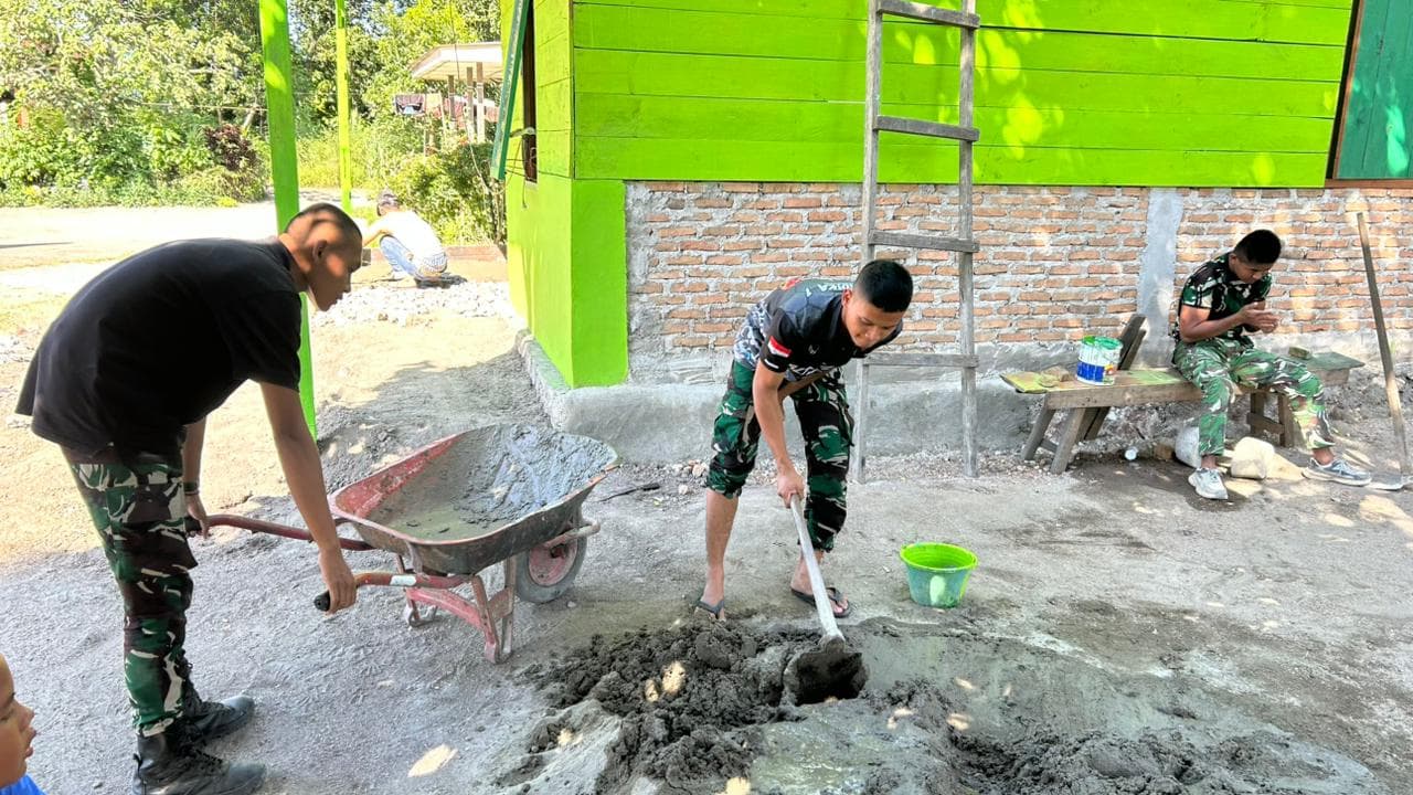 Program Karya Bakti TNI Rampungkan RTLH Warga Toba, Baharuddin Hutagaol Kini Miliki Rumah Layak Huni