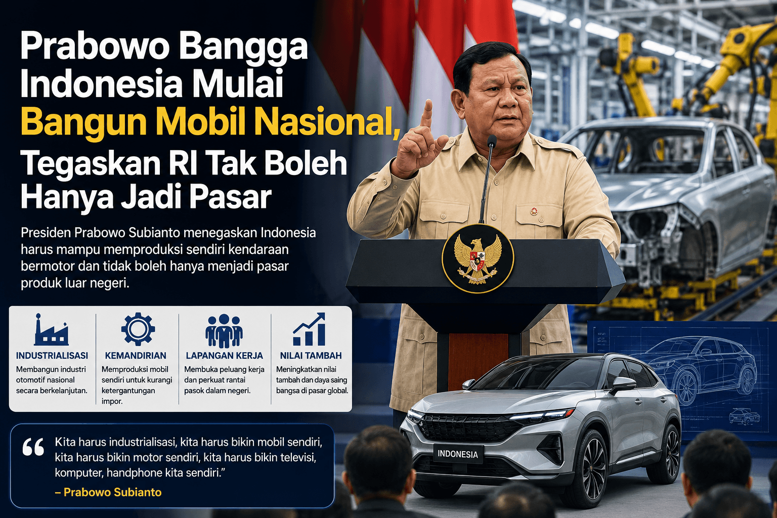 Tegaskan RI Tak Boleh Hanya Jadi Pasar