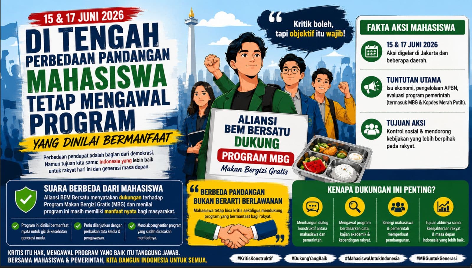 Di Tengah Perbedaan Pandangan Mahasiswa Tetap Mengawal Program yang Dinilai Bermanfaat
