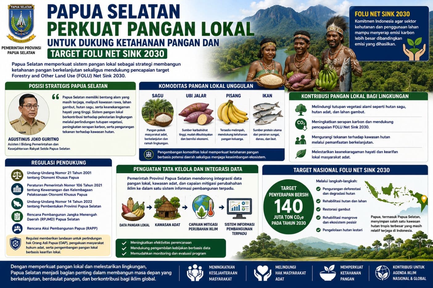 Papua Selatan Perkuat Pangan Lokal untuk Dukung Ketahanan Pangan dan Target FOLU Net Sink 2030