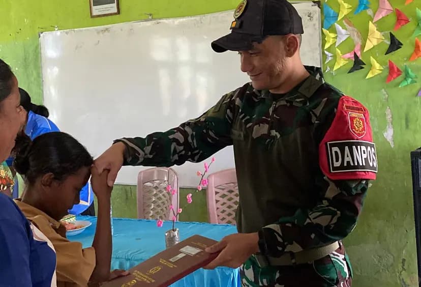 Yonarmed 12 Kostrad Perkuat Pendidikan dan Peran Keluarga bagi Generasi Perbatasan