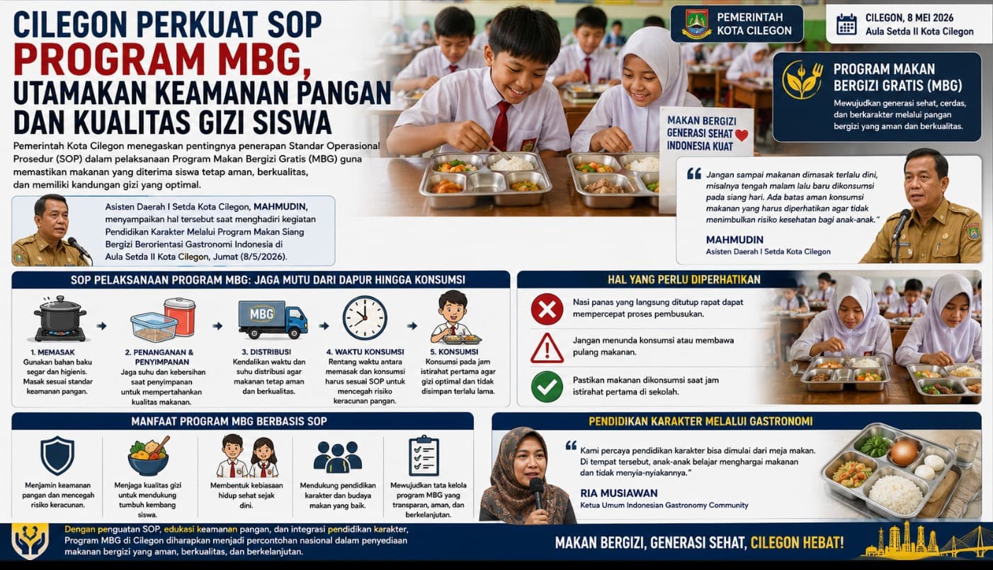 Cilegon Perkuat SOP Program MBG, Utamakan Keamanan Pangan dan Kualitas Gizi Siswa